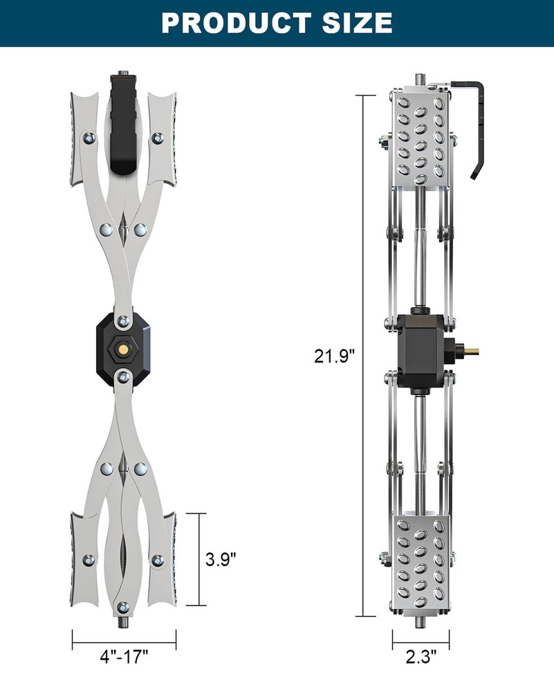 X Chocks XL [Extended Allow Drill Adjust], A Pair 4'' to 17'' Wheel Stabilize...