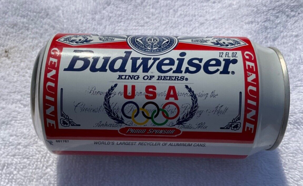 1996 Budweiser Olympic 12 oz Beer Can