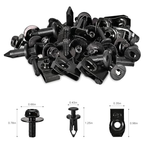 35PCS Black Clip Set for Automotive - Engine Splash Shield, Front Bumper,