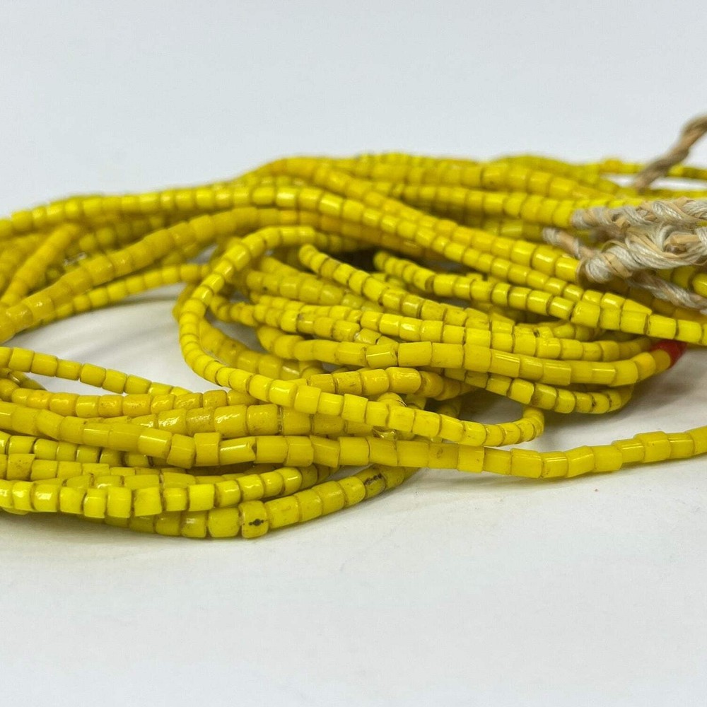 10 Tile Yellow Trade Bead Strands
