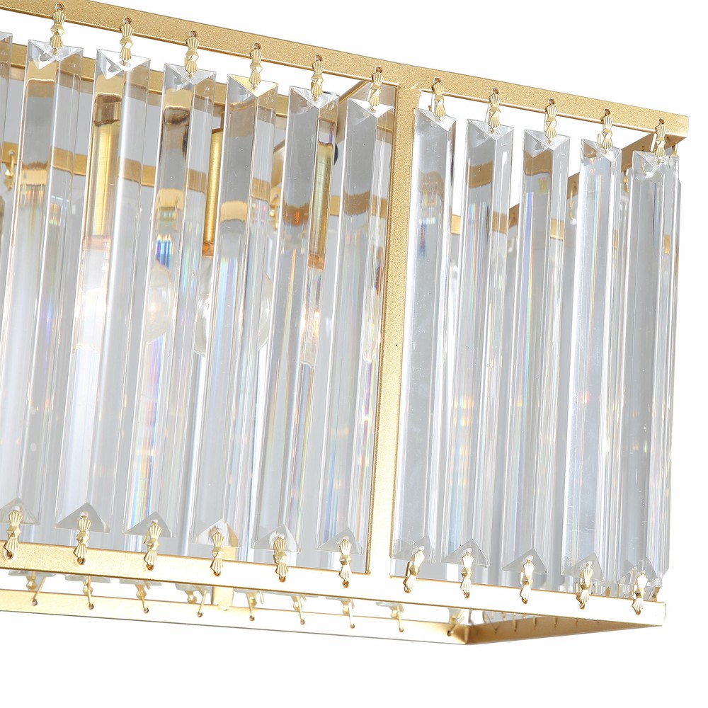 Modern Rectangular Crystal Chandeliers Pendant Ceiling Light for Dining Room HOT