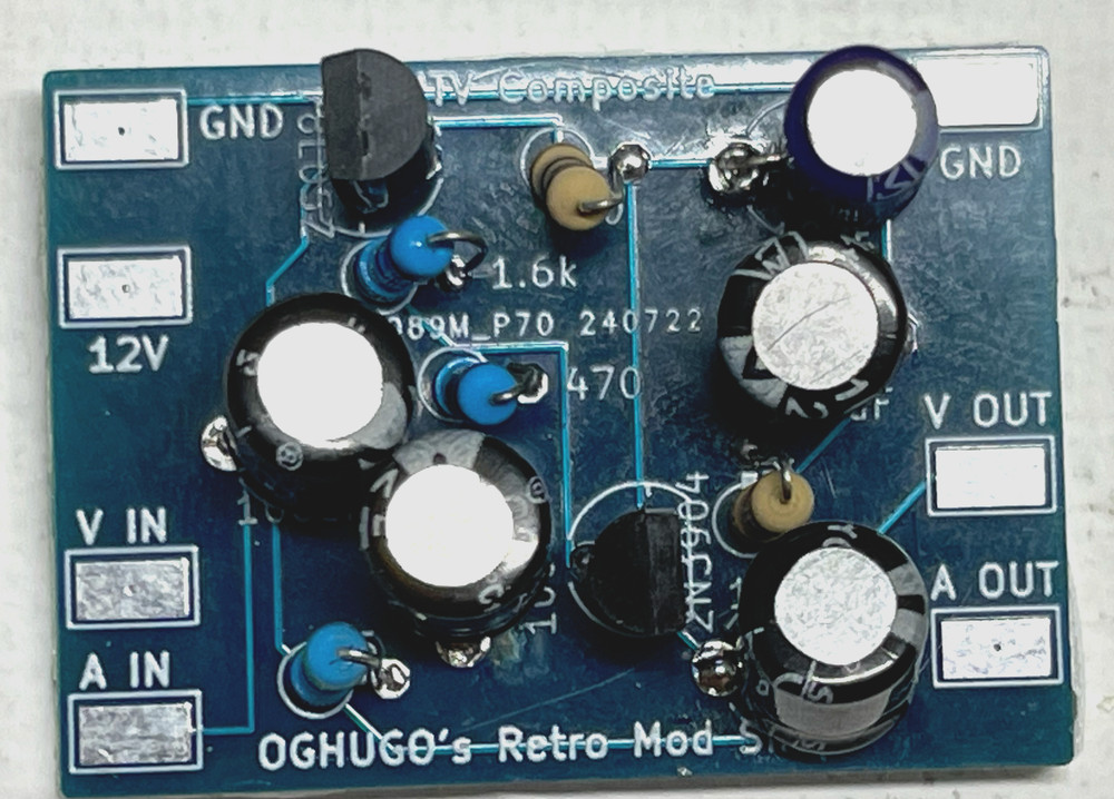 Intellivision 2 composite video mod & back panel NO DRILL installation service