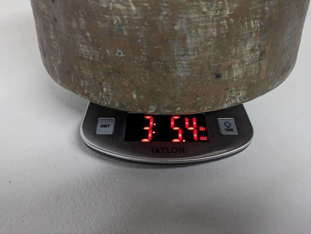 Vintage Handmade Copper Pot with Riveted Handles & Flat Lid Tin Lined Primitive