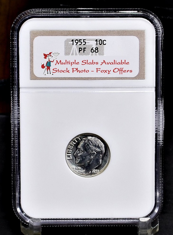 1955 Roosevelt Dime - Pf68 NGC  (Bulk)