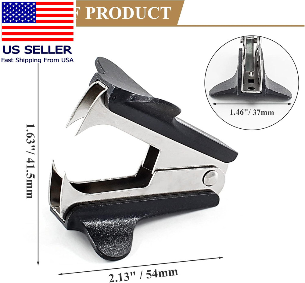 3 Pcs Staple Removers, Staple Puller Remover Tool for Office School Home,Black