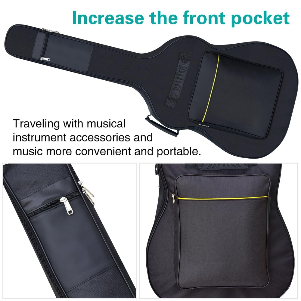 Acoustic Guitar Bag Thick Padding Waterproof Dual Adjustable Shoulder Strap