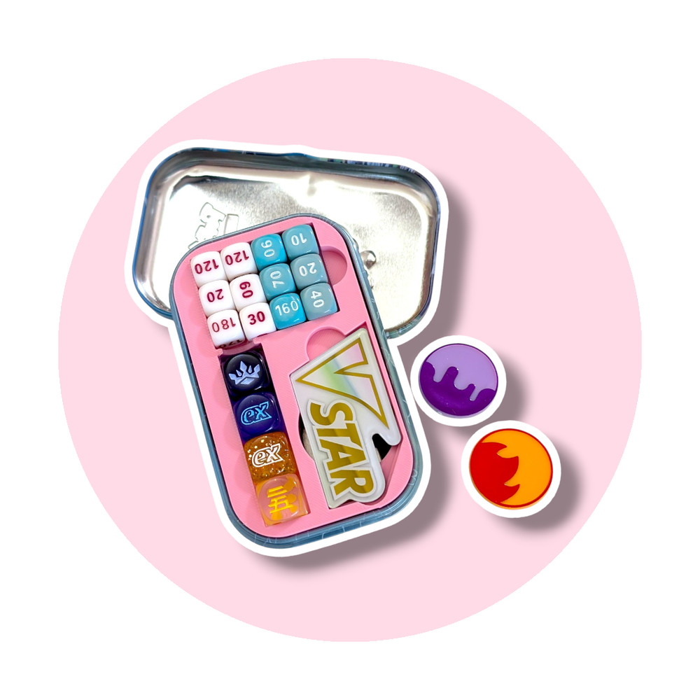 Pokemon Mini Tin Organizer Insert: Pink