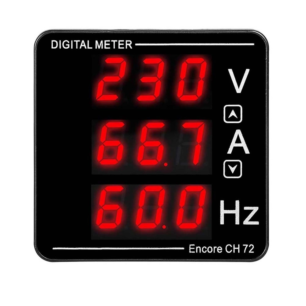 Combination Current Voltage Frequency Meter for Electromechanical Devices