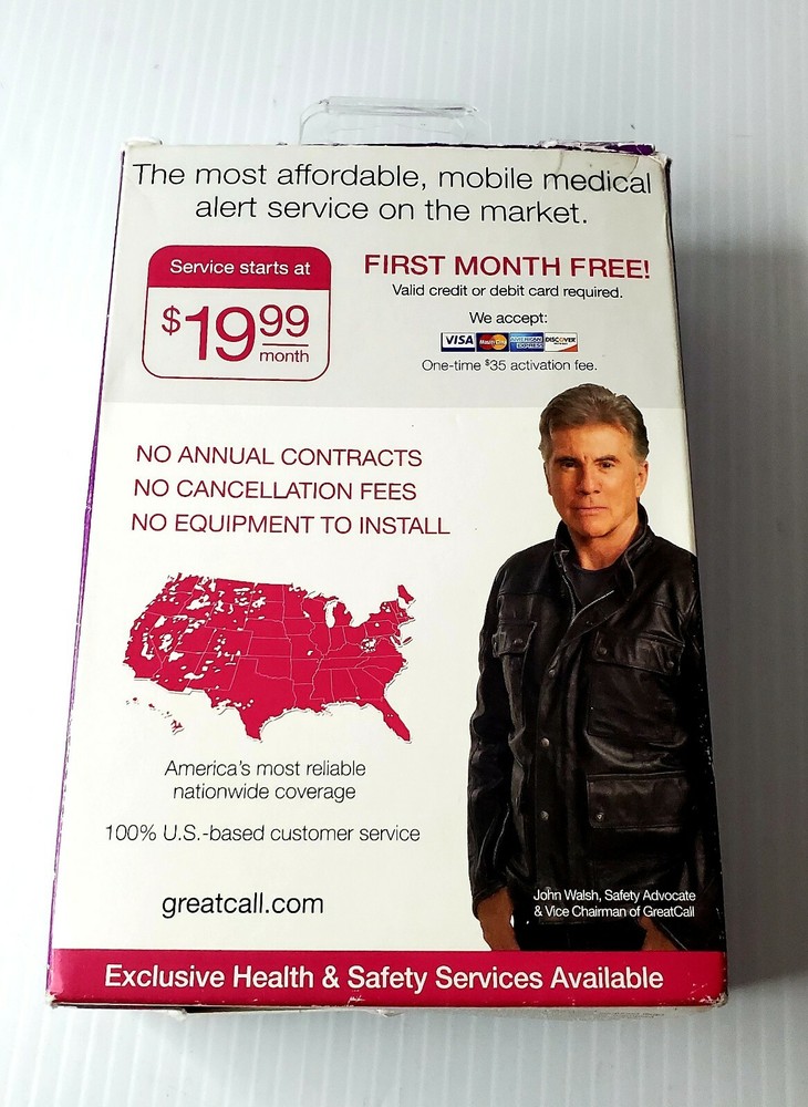 Greatcall Splash Urgent Response Device. Waterproof New.