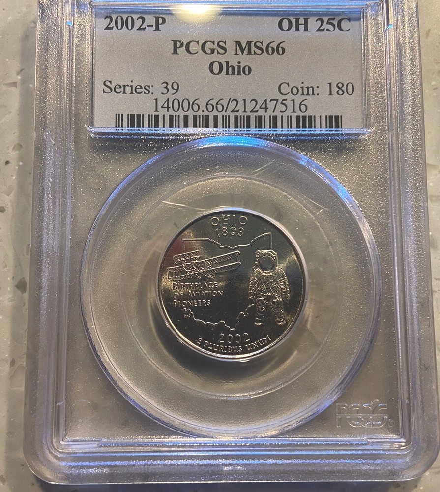 2002-P PCGS MS66 Ohio State Quarter