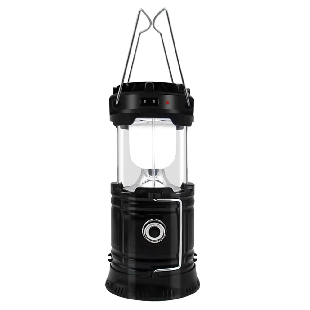 Solar LED Camping Lantern Handheld Flashlight Waterproof Emergency Light