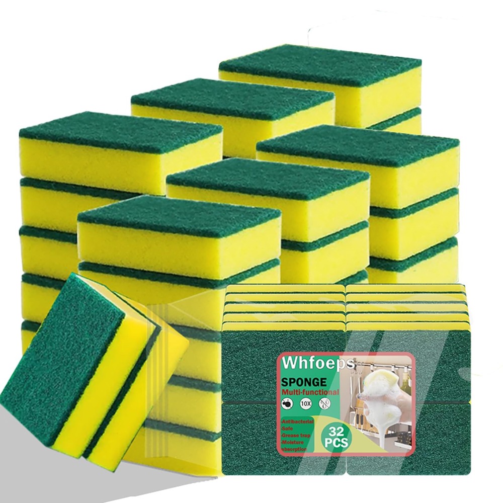 Kitchen Scrub Sponges 32 Count, Non-Scratch Dish for Dfg