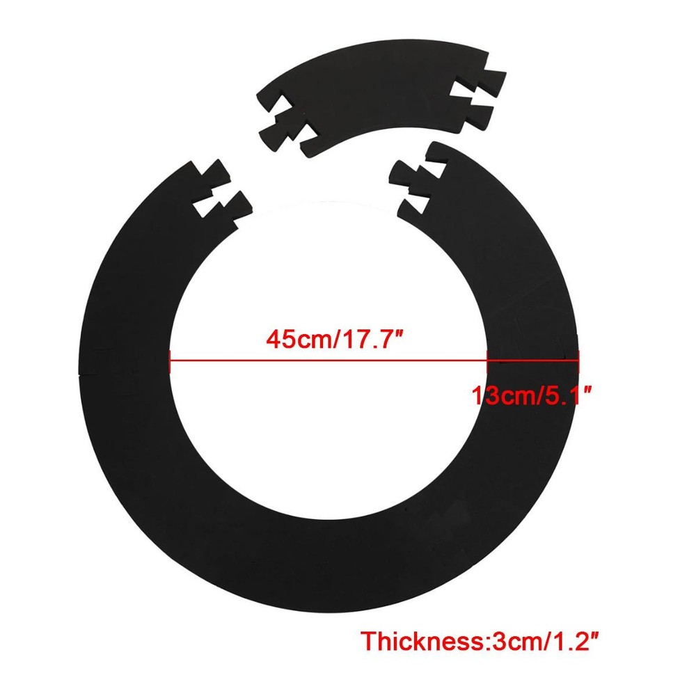 EVA Material Dartboard Protective Ring 3cm Thick Removable Black