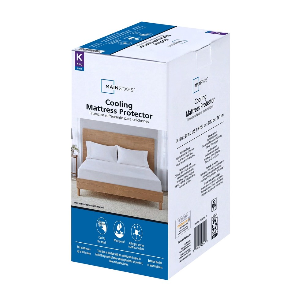 Cooling Waterproof Fitted Mattress Protector King