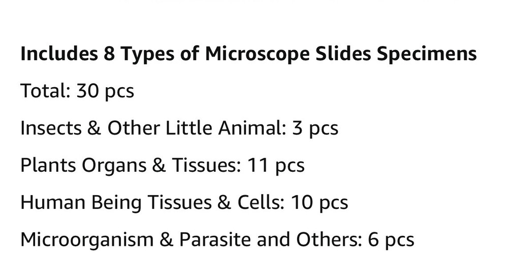 30 Microscope Slides with Specimens for Kids, Prepared Microscope Slides for ...