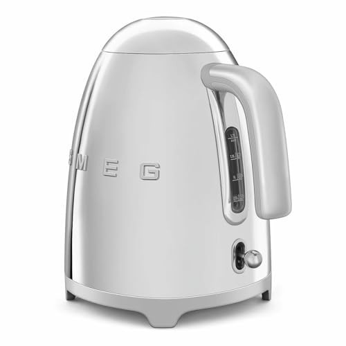 Smeg 50s Retro Electric Kettle, Polished Stainless Steel Tea Kettle, New
