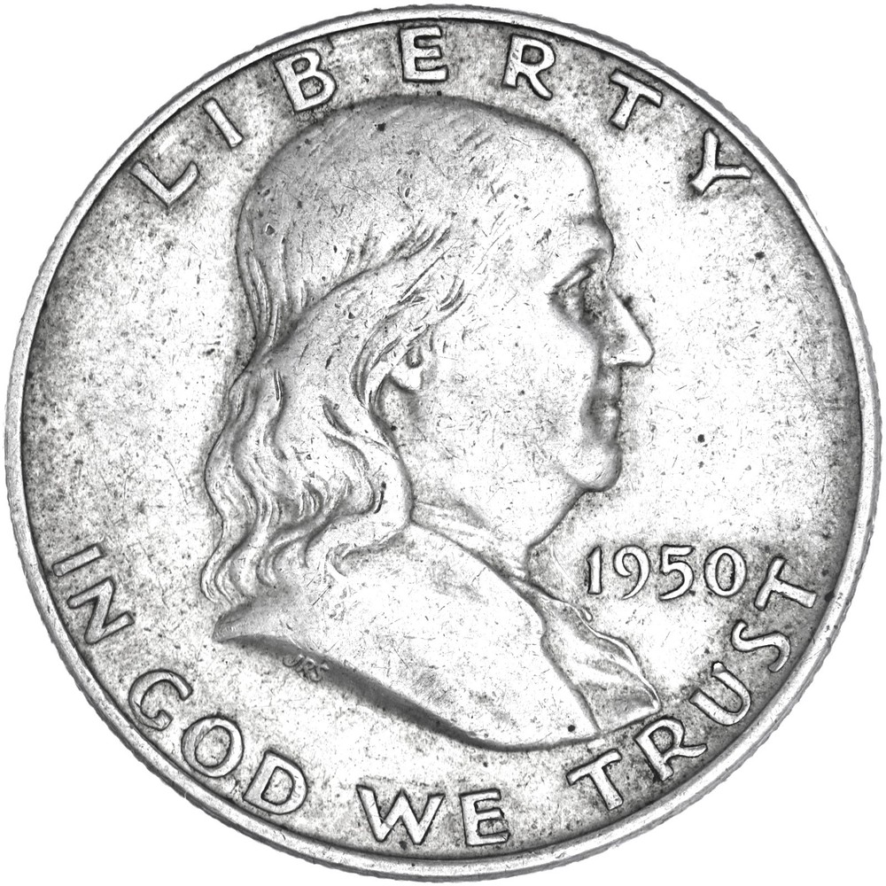 1950 D Franklin Half Dollar Extra Fine 90% Silver