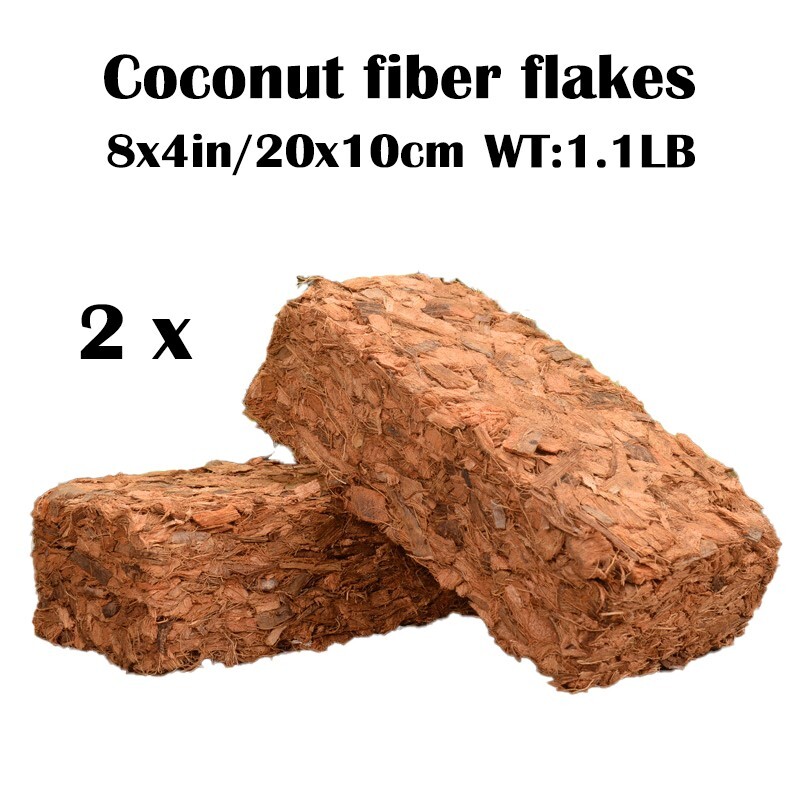 Coir Bricks for Plants, Organic Compressed Coconut Coir, 2 Count (2.2 lbs)