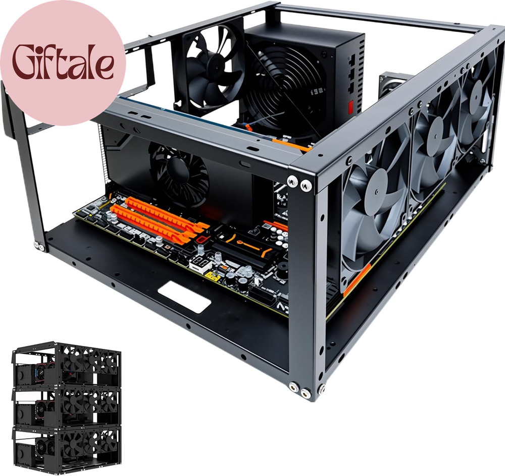 PC Test Bench,Open Air PC Case,Open Frame Computer Chassis, DIY Stackable Techbe