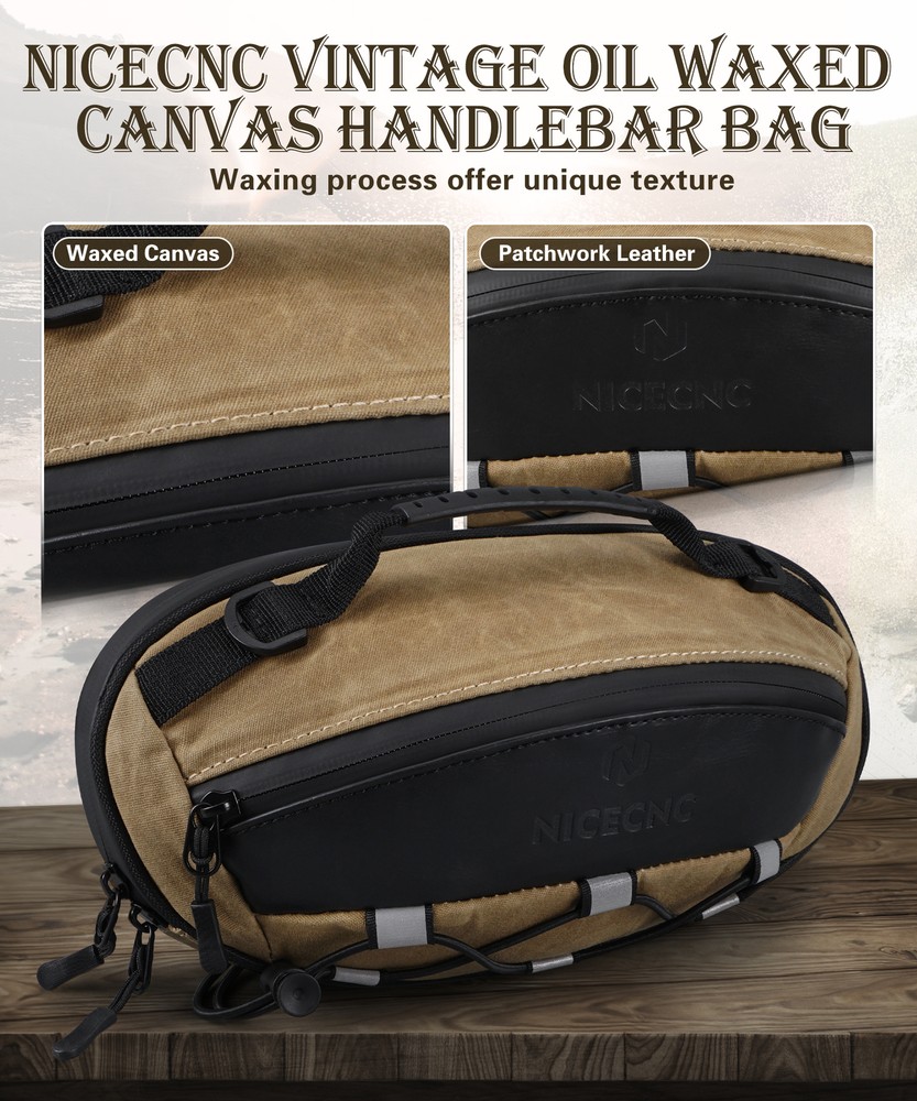 Universal Motorcycle Handlebar Bag Waterproof Front Fork Bag Tool Organizer Bag