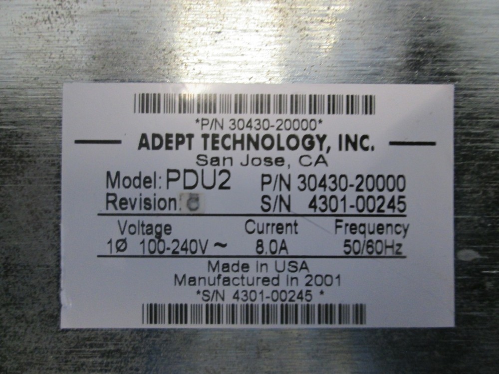 Adept Technology, Power Distribution Unit, PDU2, Used