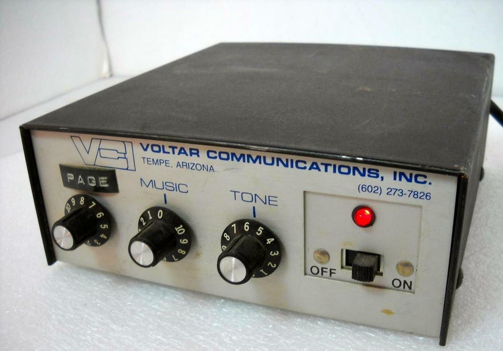 VCI VOLTAR COMMUNICATIONS INC MS-72 PAGE/MUSIC/TONE INTERCOM CONTROL