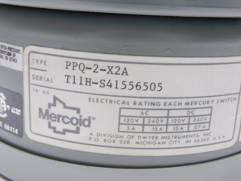 MERCOID PPQ-2-X2A 240VAC/DC .3A NSMP