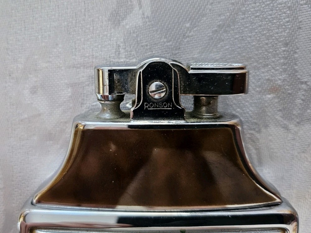 Old Art Deco RONSON Cigarette Case & Lighter Engrave Initials BG & Personalized
