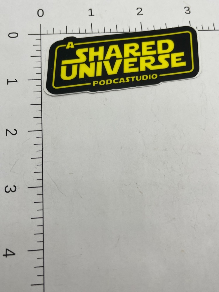 STICKER: A shared Universe Podcast Studio logo