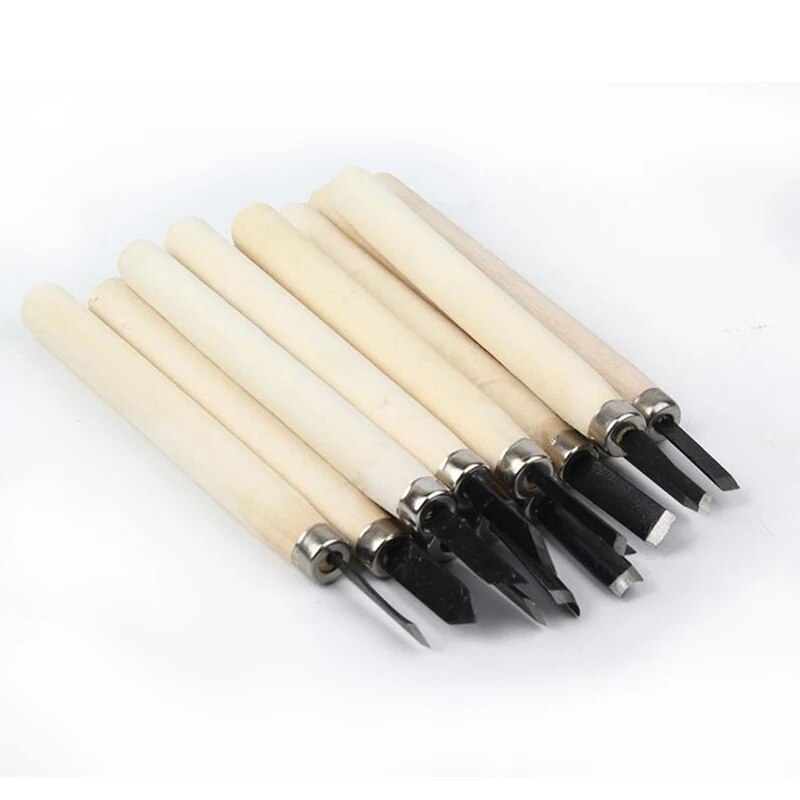 12x Fine Woodworking Chisels Carving Knife Detail Hand Tools Wood Gouges Sharp