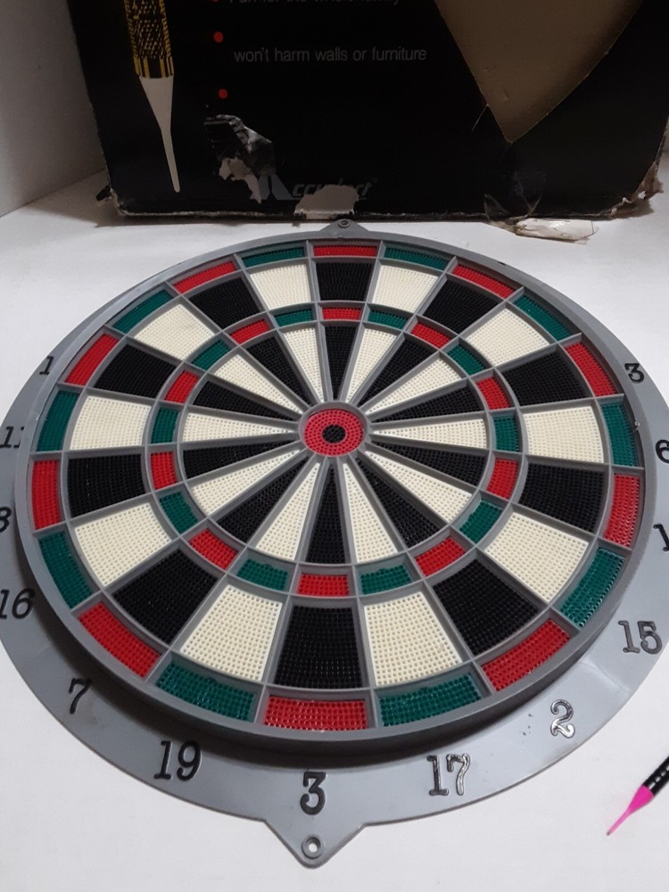 Vintage Soft Tip Dart Board with Darts, Never Use