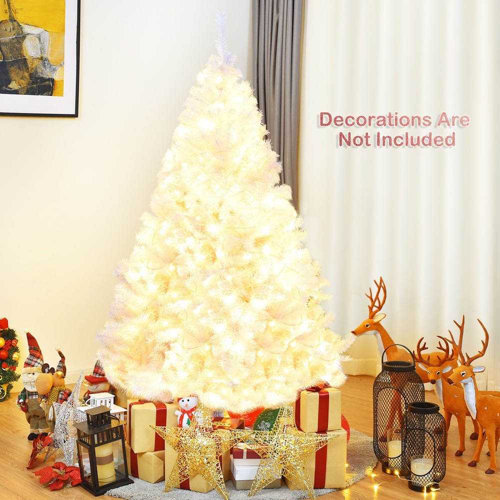 6Ft Hinged Artificial Christmas Tree Premium Pine Tree 1000 Tips w/ Metal Stand