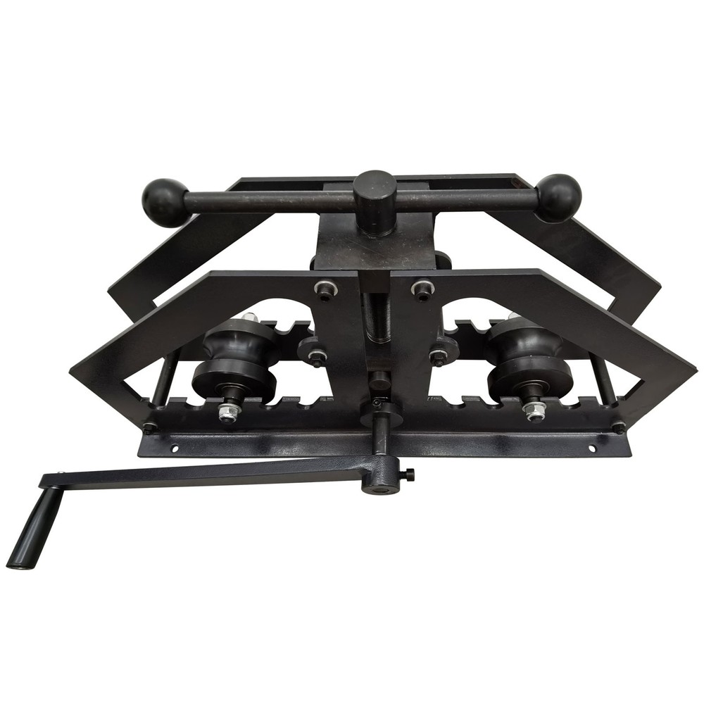 Portable Pipe Bender Dual Handle Adjustable Bending Angle Round Tube Roller