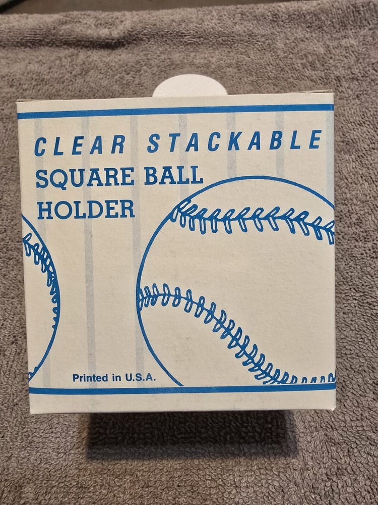 Clear Stackable Square Baseball Holder Cube