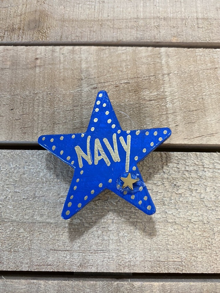 Large Blue Navy Handmade Star Magnet