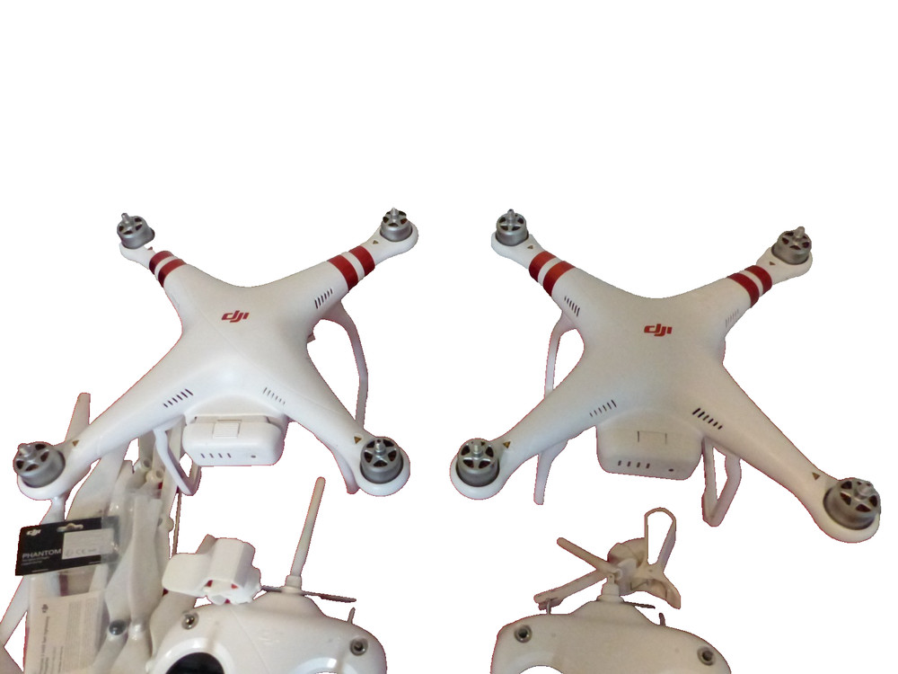 2 DJI Phantom 3 Standard Quadcopters Camera Drone's - White