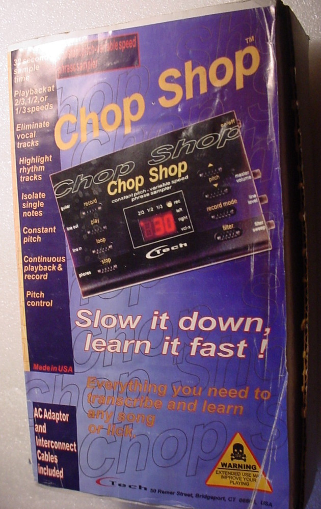 C Tech CHOP SHOP Constant Pitch Variable Speed Phrase SAMPLER W/ BOX & PAPERS