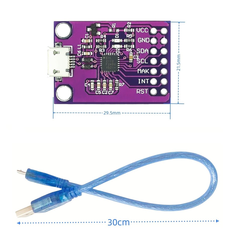 CP2112 Debug Board USB to SMBus I2C Communication Module with Wires
