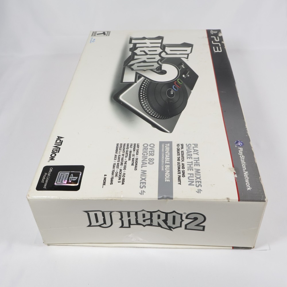 Activision DJ Hero 2 PS3 Wireless Turntable Controller & Game Disc Bundle