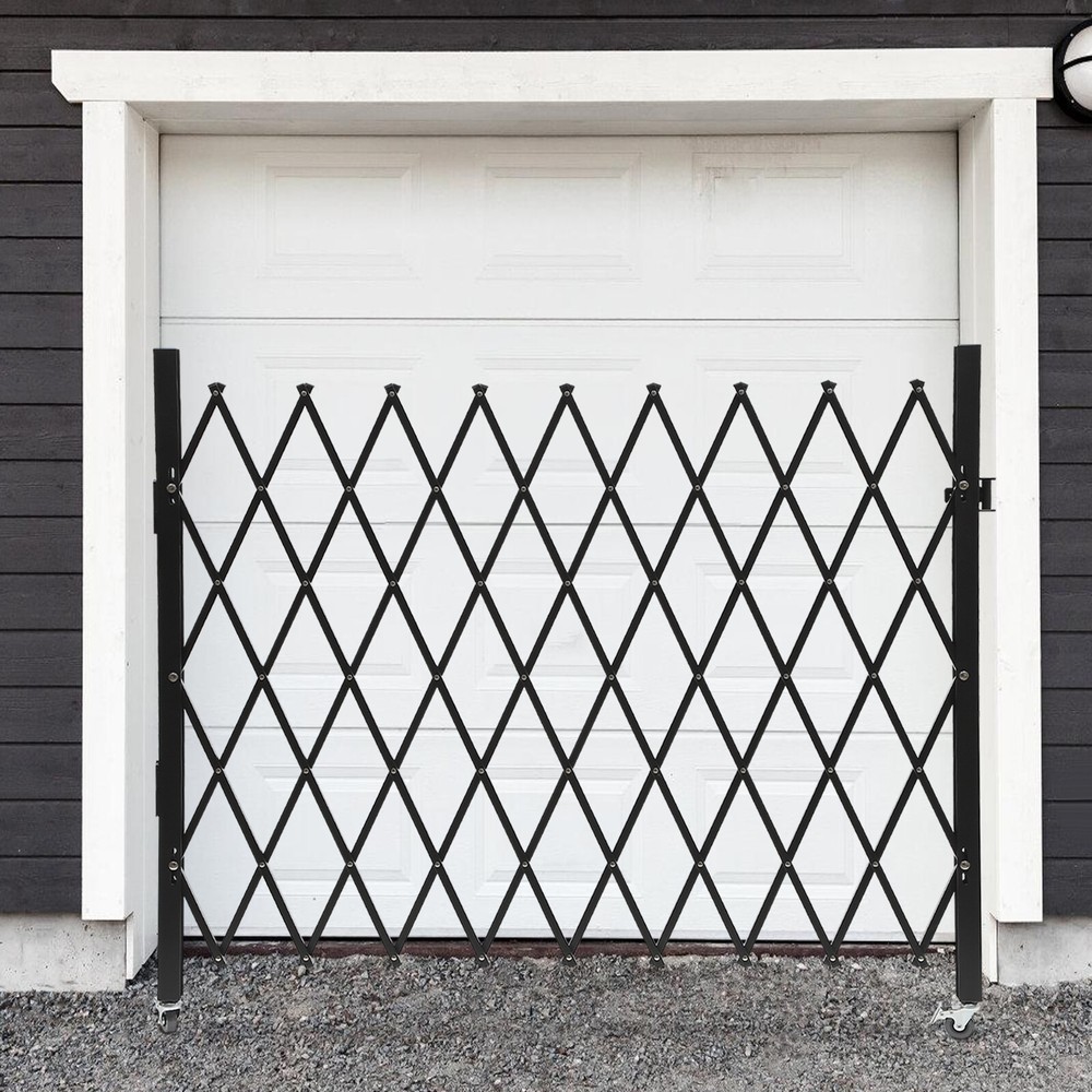 Expandable Folding Security Gate - Wall Mounted, 48" x 71" for Versatile Use