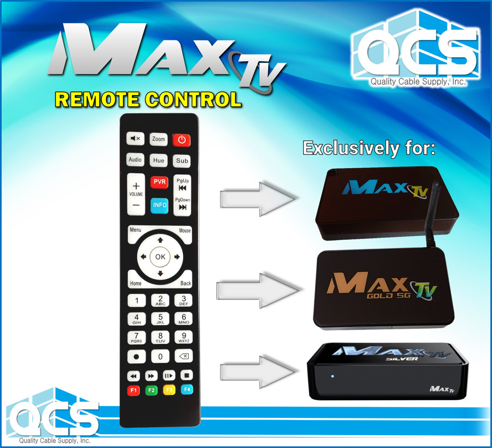 REMOTE CONTROL FOR MAXTV Gold, Silver and 2.4 (oldest models)
