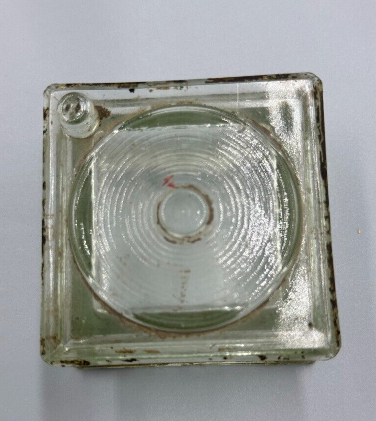 c 1915 Graphophone PHONOGRAPH Glass Record CANDY CONTAINER Antique E&A 576