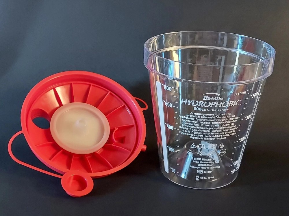 Bemis 800cc Hydrophobic Rigid Suction Canister