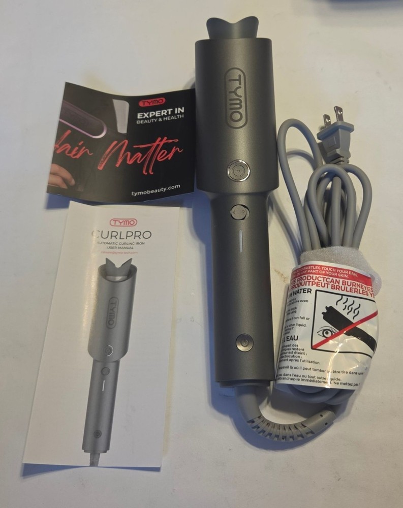 TYMO Automatic Rotating Curling Iron 1.25 "Ceramic Coating Metallic Gray