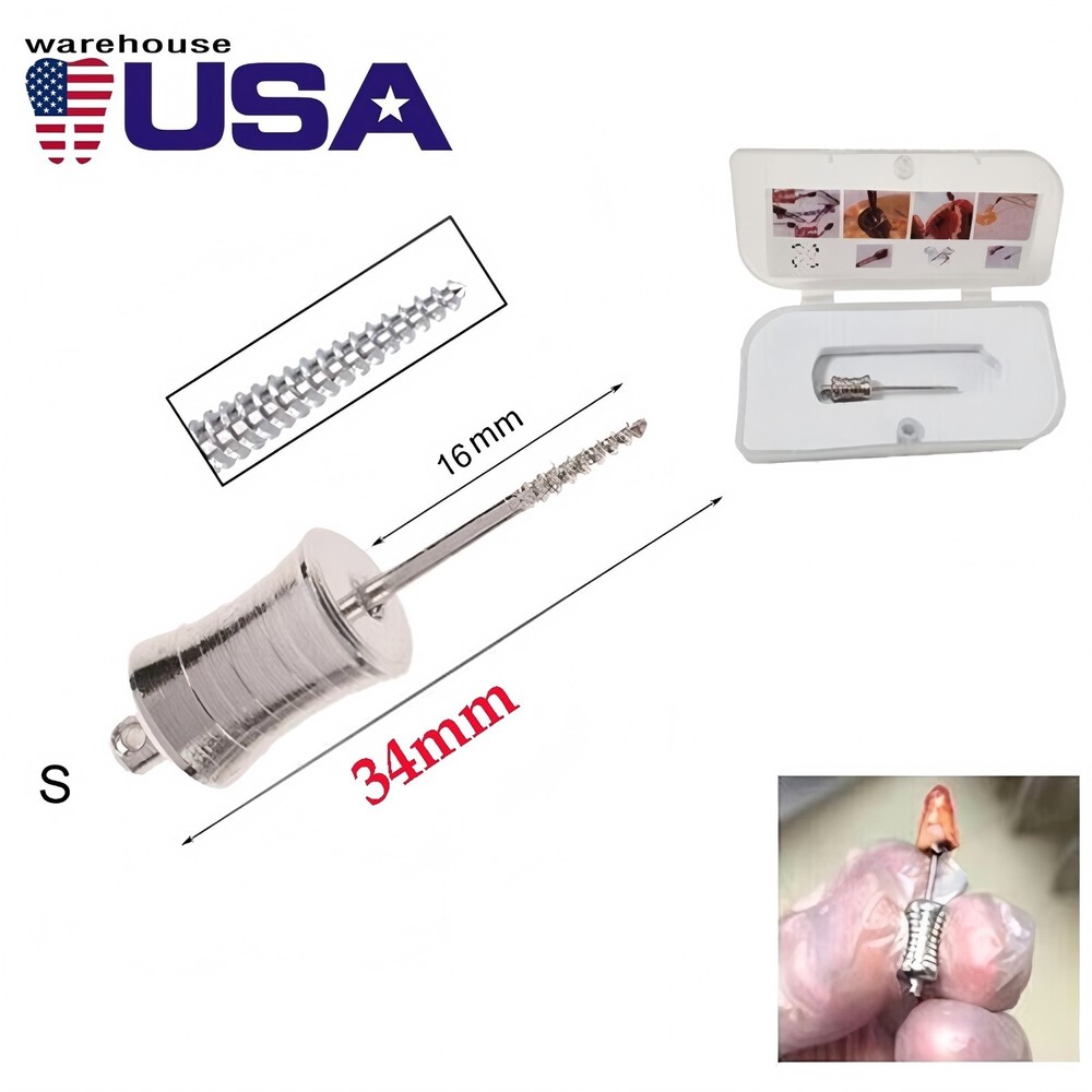1PC Dental Tooth Extraction Elevator Apical Root Tip Extractor Forceps 34mm
