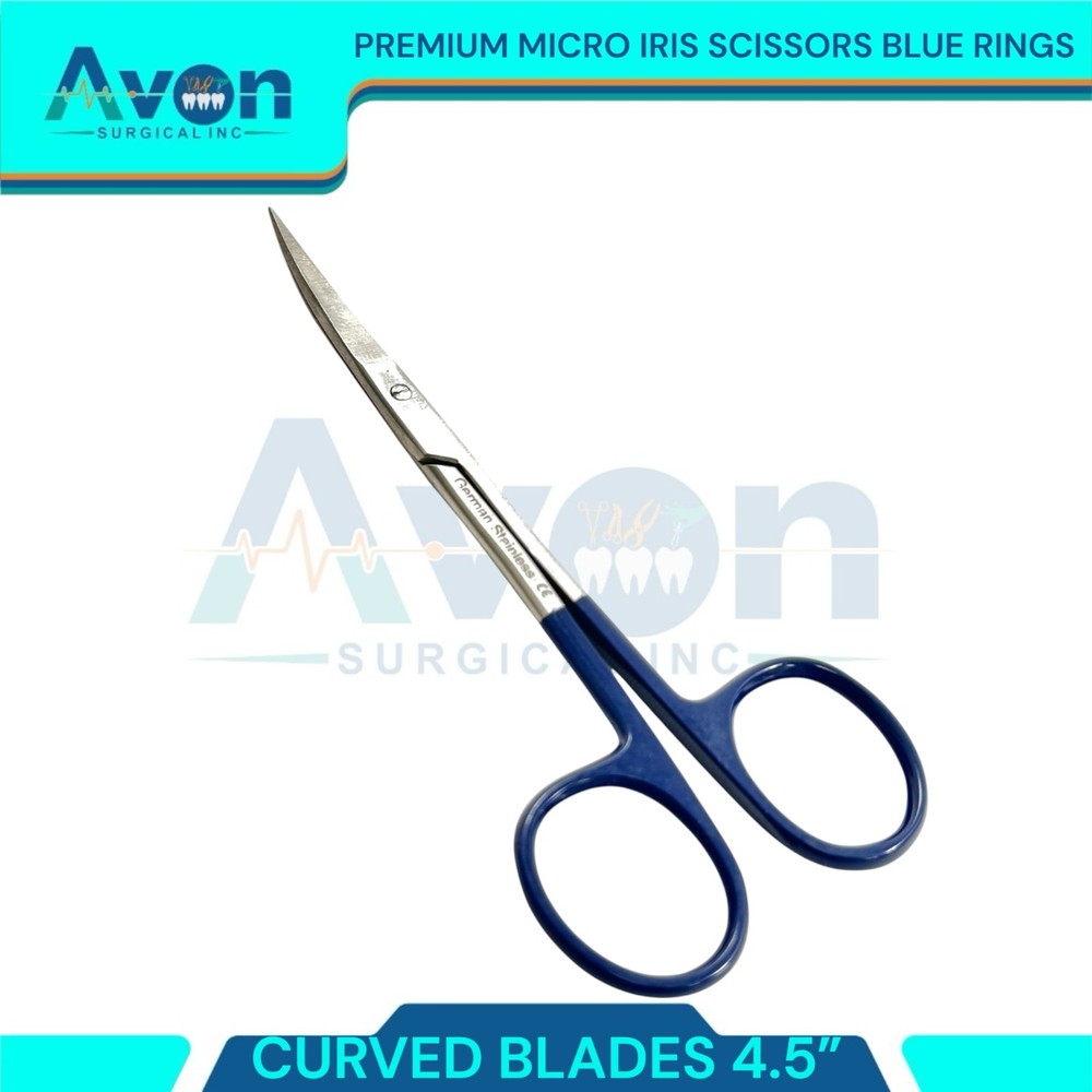 4.5" Iris Scissors with Sharp Curved Blades Precise Dissections Premium Grade