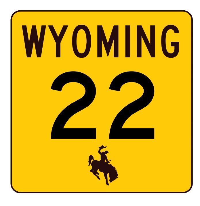 Wyoming Highway 22 Sticker Decal