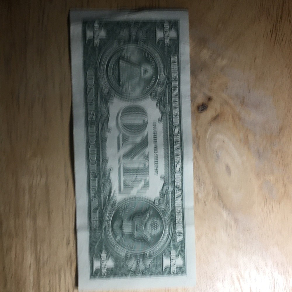 Fancy Error $1 Bill Star Note w/Offset Print