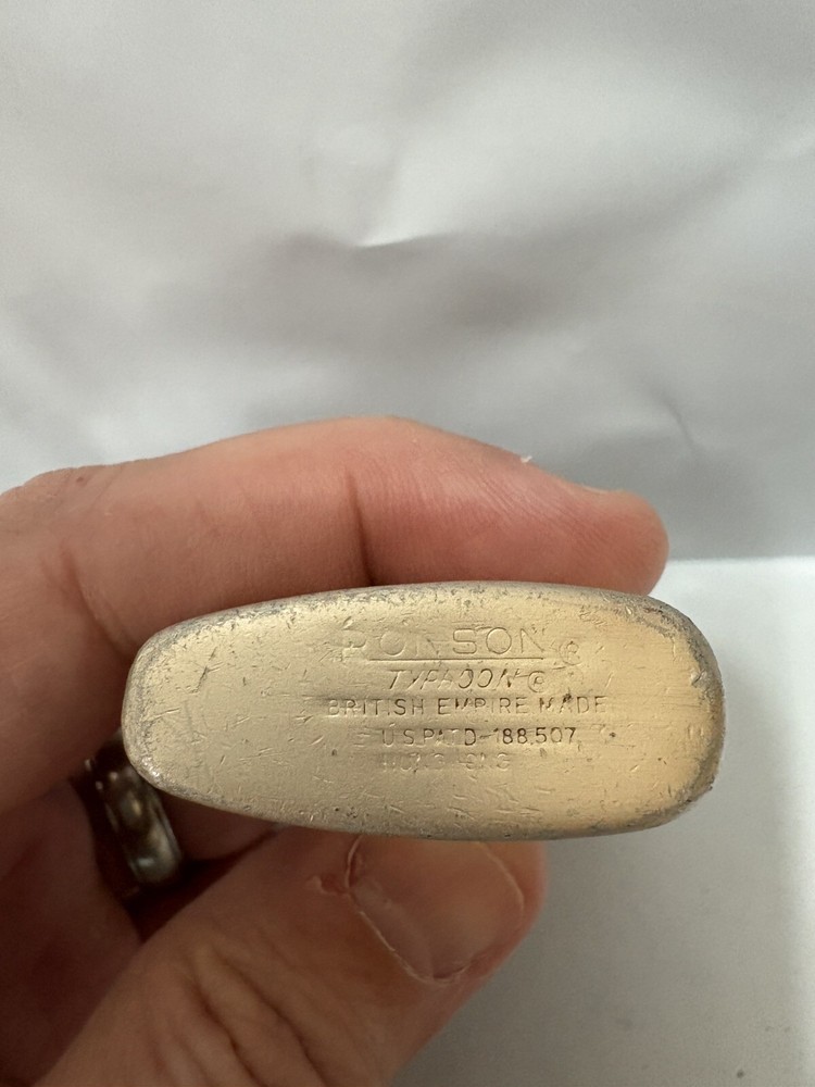 Ronson Typhoon Silver Tone Vintage Lighter Untested