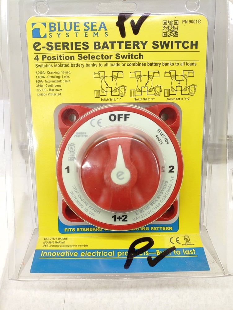Blue Seas 9001e 4 Position Battery Switch